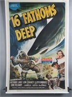 16 Fathoms (1948) Linen Backed Movie Poster