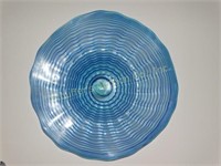 Hand blown bowl, wall mounted. 23"d
