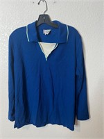 Vintage Collared Blue Knit Shirt