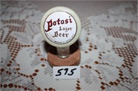 Potosi Lager Beer White Tap Knob - Rare