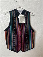 Vintage Boom Embroidered Vest New w Tags