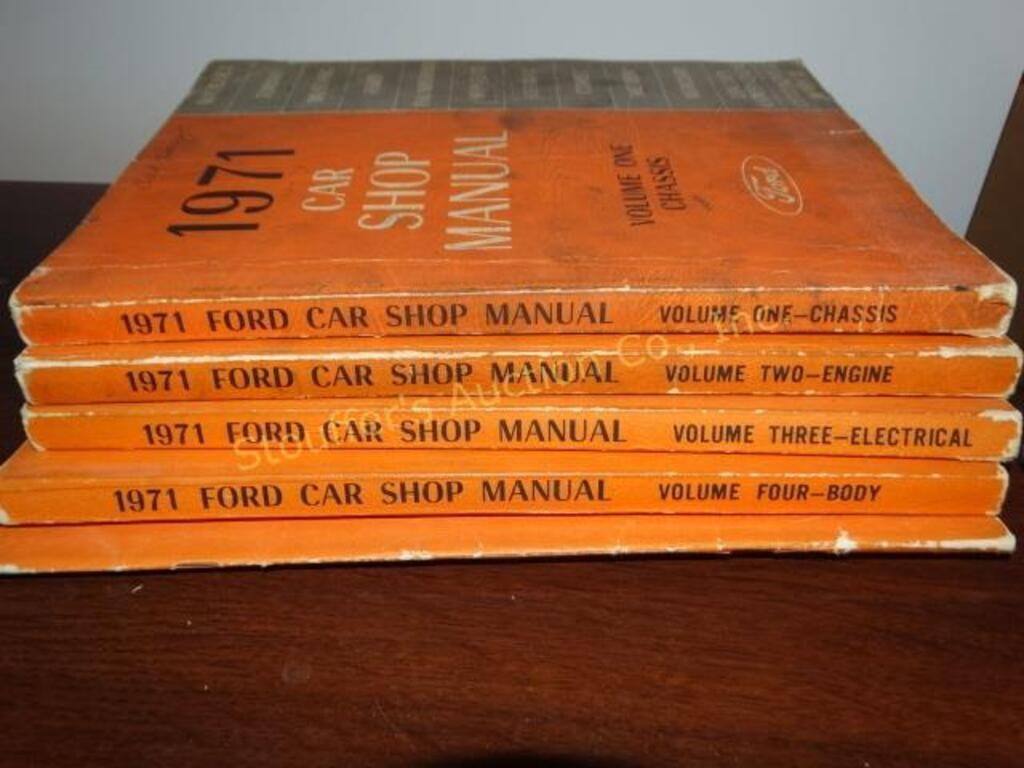 4 Vols. 1971 Ford car shop manuals