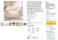 B9644  Homguava Giant Memory Foam Bean Bag Chair,