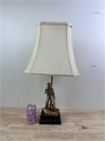 Bronze golf table lamp