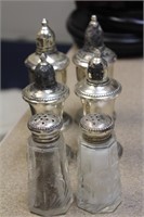 3 Sets of Weighted  Sterling Salt/Pepper Shakers
