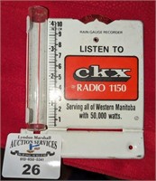 CKX Radio 1150 Adv. Rain Gauge