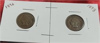 1896, 1898 INDIAN HEAD CENTS