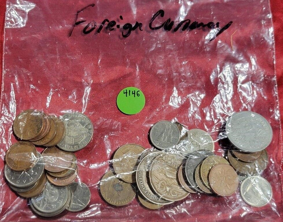 APPROX 36 FOREIGN COINS