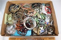 Large lot of costume jewelry-bracelets,etc