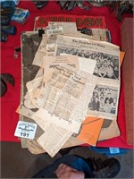 Vintage Song books, scrapbooks of newsprint clips