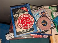 Hockey books, VHS tape, Kemptville Hockey patch