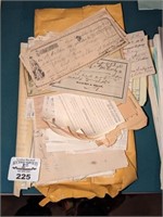 Assortment of early local receipts