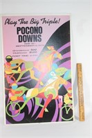 VTG PONCO DOWNS Horse race poster