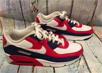 Ladies Nike air max red blue and white