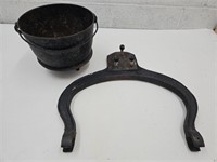 Cast Iron Footed Pot 10" w
