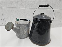 Granite WarePot w Sprinkles &  Pot for Flower Decr