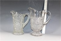 Two VTG cut glass pitchers
