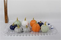 Mixed Lot of ceramic Pumpkin Decorative  Ornaments