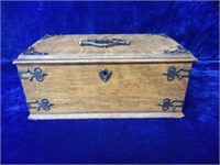 Oak Treasure Box with Metal Trim