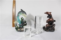 Assorted  Ceramic and  Plastic Dolphin Figurines