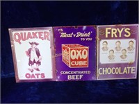 Three Reproduction Vintage Metal Advertising Signs