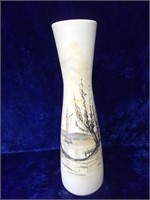 Tall Hand Painted Ceramic Vase