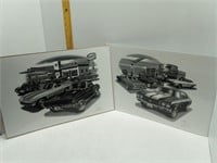 2 CLASSIC GM PRINTS-17X11 SIGNED BY ARTIST