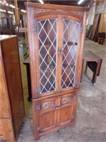 Extra Nice Relief Carved Leaded Glass Double Door
