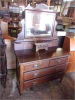Victorian Mahogany 4 Drawer Dresser