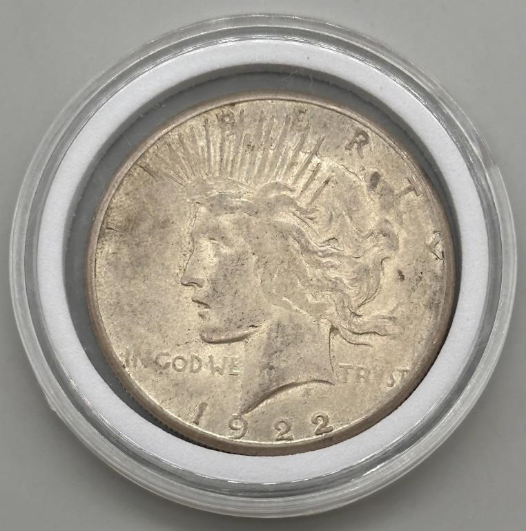 Silver 1922 Peace Dollar