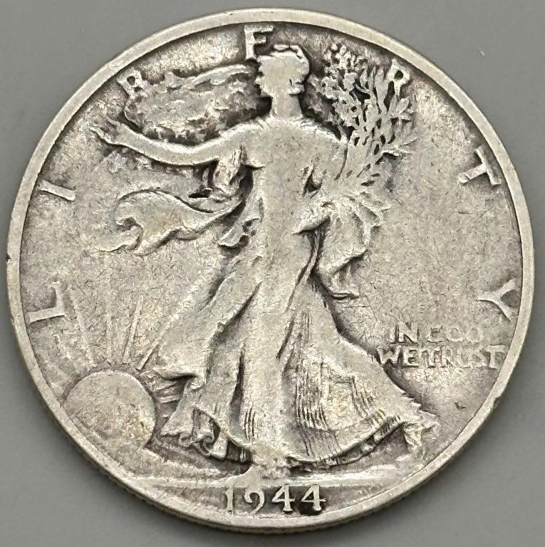 1944 Silver Walking Liberty Half Dollar Coin