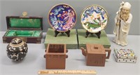 Asian Objects d'Art; Boxes; Cloisonne & Lot