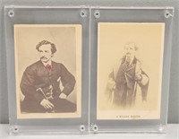 2 John Wilkes Booth Carte de Visite CDV Photos