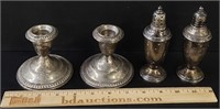 Sterling Silver Weighted Shakers & Candlesticks