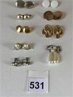 GROUP OF EARRINGS SCREW BACK CLIP ON ONE PAIR