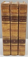De L'Esprit 1819 Books 3 Volumes Antiquarian