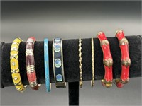 Costume Jewelry Bracelets, Including Enameled