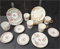 English Pottery Lot incl Crown Staffordshire