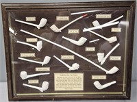 Traditional Clay Pipe Designs Display