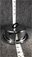 stainless steel cake plate w/lid