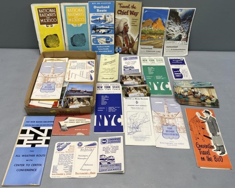 Travel & Railroad Advertising Paper Ephemera Lot