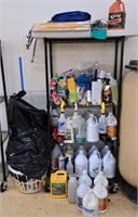 Cleaning Products, Air Filters, Tarp, Shelf unit