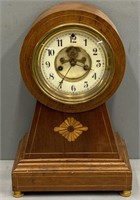 Waterbury Inlaid Wood Shelf Clock