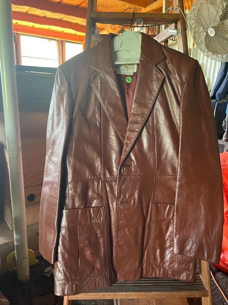 Sheplers Brown Leather Jacket sz 38