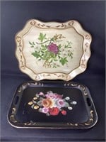 Metal Serving Trays Hand Painted