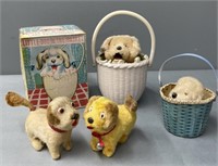 Wind-Up Plush Toy Dogs Lot Collection
