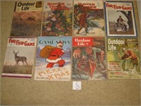 Box of (23) Vintage Fish and Game Magazines 1930s