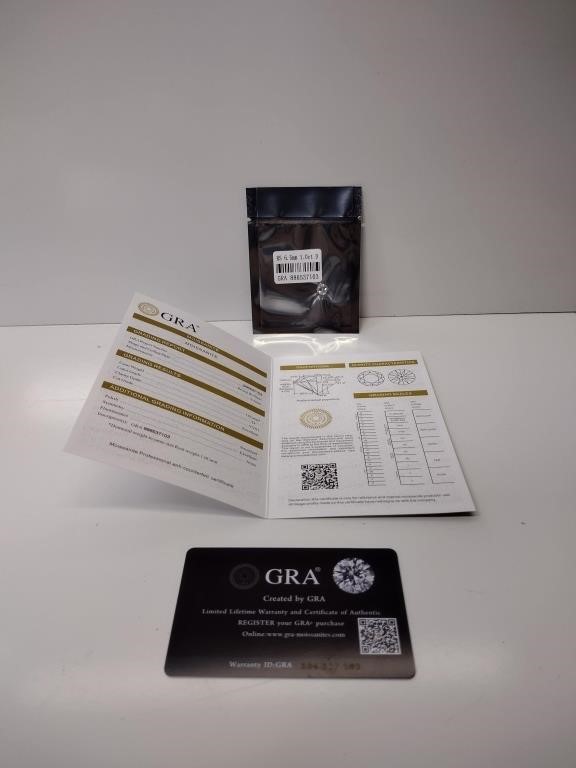 GRA Certified Moissanite Gem Stone w/ COA