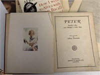 ANTIQUE BOOK CALLED "PETER”, ASSORTED PRINTS