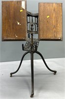 Antique Bible Book Stand Cast Iron & Wood